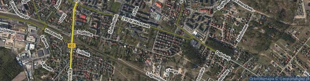 Zdjęcie satelitarne Obwodu Armii Krajowej Mewa-Kamień ul.